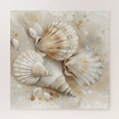 シーシェル水彩沿岸 ジグソーパズル (横)