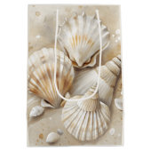 シーシェル水彩沿岸 ミディアムペーパーバッグ (裏面)