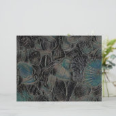 シーシェル海ビーチティール(緑がかった色)ブラックアートデクページ (スタンド正面)