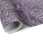 シーシェル海ビーチパープルグレーメタリック ラッピングペーパー (ロールコーナー)