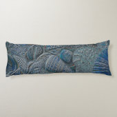 シーシェル海ビーチブルー航海のメタリック ボディピロー (裏面)