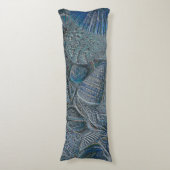シーシェル海ビーチブルー航海のメタリック ボディピロー (正面縦)