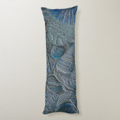 シーシェル海ビーチブルー航海のメタリック ボディピロー (裏面 (縦))