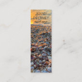 シーシェル海ビーチ波夕焼け写真旅行 スキニー名刺 (正面)