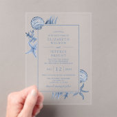 シーシェル海ビーチ結婚式 アクリル招待状 (インサイチュ (ポータブル))