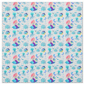 シーシェル海中魚のピンクアクアマーメイド ファブリック (見本)