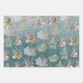 シーシェル海藻サンゴ深いグリーンシー ラッピングペーパーシート (正面3)