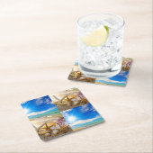 シーシェル紙コースター スクエアペーパーコースター (インサイチュ)