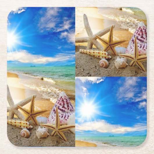 シーシェル紙コースター スクエアペーパーコースター (正面)