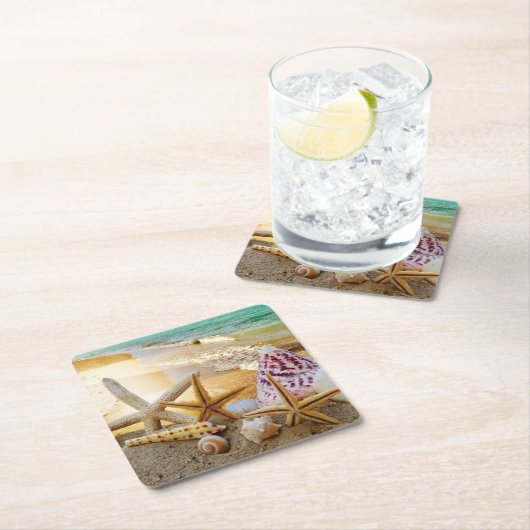 シーシェル紙コースター スクエアペーパーコースター (インサイチュ)