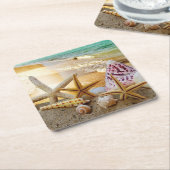 シーシェル紙コースター スクエアペーパーコースター (アングル)