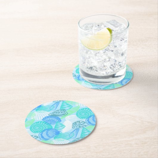 シーシェル紙コースター ラウンドペーパーコースター (インサイチュ)