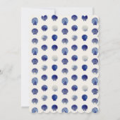 シーシェル結婚ズベルズブルービーチブライダルシャワー 招待状 (裏面)