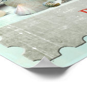 シーシェル航海のズいかりヒトデビーチテーマ ポスター (角)