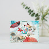 シーシェル航海のズいかりヒトデビーチテーマ ポストカード (スタンド正面)