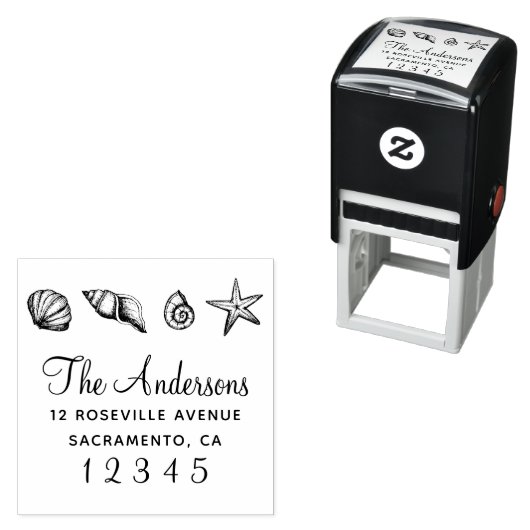 シーシェル航海のズファミリー名差出人住所 セルフインキングスタンプ (インサイチュ)