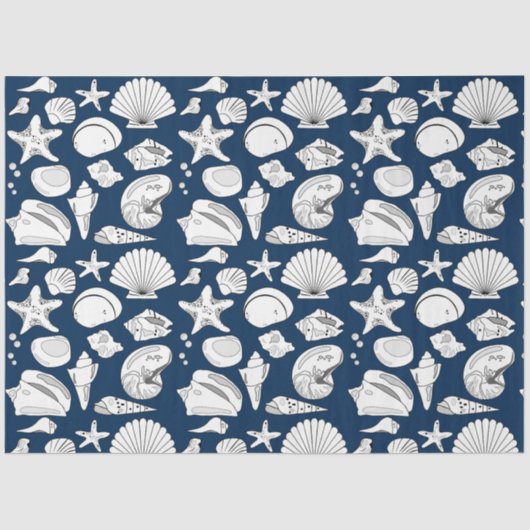 シーシェル航海のズ海軍の青のデコパージュ 薄葉紙 (正面)