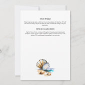 シーシェル航海のズ砂ビーチ虹色シック 招待状 (裏面)