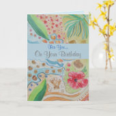 シーシェル誕生日グリーティングカード カード (黄色い花)