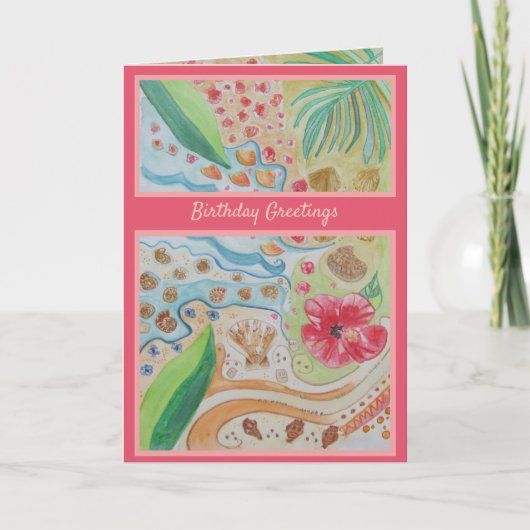 シーシェル誕生日グリーティングスペシャルフレンド カード (正面)