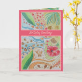 シーシェル誕生日グリーティングスペシャルフレンド カード (黄色い花)