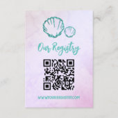 シーシェル赤ちゃんシャワー登録 エンクロージャーカード (正面)