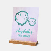 シーシェル赤ちゃんシャワー アクリルサイン (傾斜)