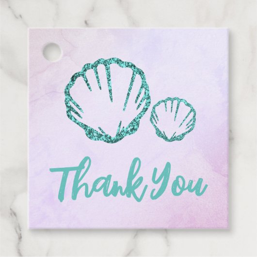 シーシェル赤ちゃんシャワー フェイバータグ (正面)