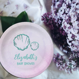 シーシェル赤ちゃんシャワー ペーパープレート