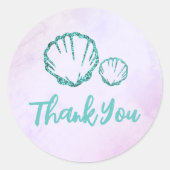 シーシェル赤ちゃんシャワー ラウンドシール (正面)