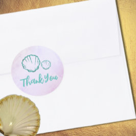 シーシェル赤ちゃんシャワー ラウンドシール