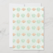 シーシェル&ウェディングベル 海辺のブライダルシャワー 招待状 (裏面)