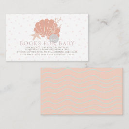 シーシェル&コーラルピンク赤ちゃんシャワーブックベビー エンクロージャーカード
