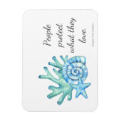 シーシェル&コーラル保護引用文 マグネット (縦)