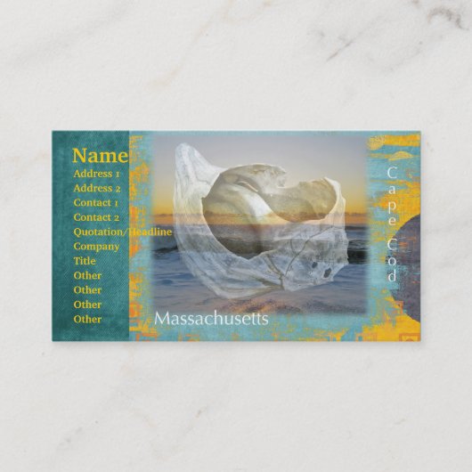 シーシェル&サーフ – Cape Cod Massachusetts 名刺 (正面)