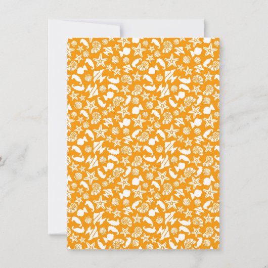 シーシェル&スターフィッシュハートサマービーチ結婚式 セーブザデート (裏面)