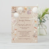 シーシェル&スターフィッシュビーチ結婚式 招待状 (スタンド正面)