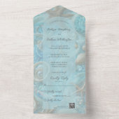 シーシェル&スターフィッシュQRコード オールインワン招待状 (内側)