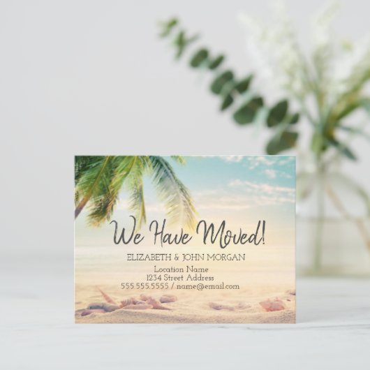 シーシェル、パームビーチ移動 案内ポストカード (スタンド正面)