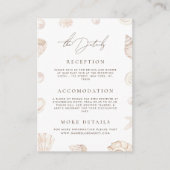 シーシェル&パールズコースタルビーチ結婚式詳細 エンクロージャーカード (正面)