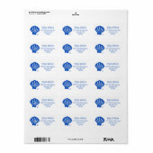 シーシェル ビーチ ウェディング ブルー ホワイト カスタム ラベル (フルシート)