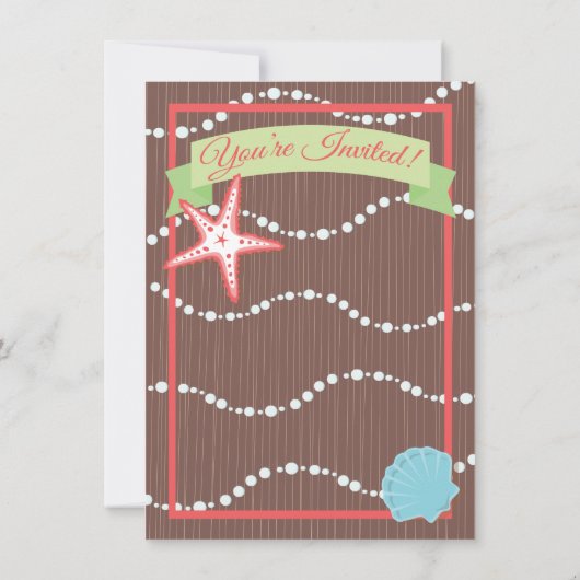 シーシェル ポスト ウェディング レセプション インビテーション (裏面)