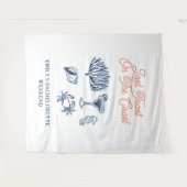 シーシェル ラスト トースト コースト バチェロレッテ ウィークエンド タペストリー (正面(横))