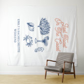 シーシェル ラスト toast 海岸  花嫁の最後の独身パーティー 週末 タペストリー (インサイチュ(横))