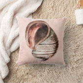 シーシェル – 水彩ビーチデコーラルピーチ クッション (ブランケット)