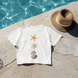 シーシェル、海洋生物グラフィック Tシャツ