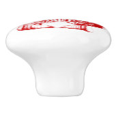 シーシェル – 深い 赤と白 セラミックノブ (側面)