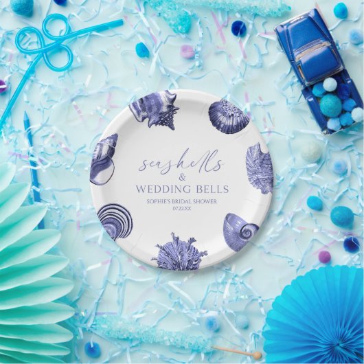 シーシェル&結婚ズベルエレガントブライダルシャワー ペーパープレート (パーティー)