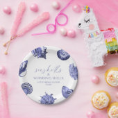 シーシェル&結婚ズベルエレガントブライダルシャワー ペーパープレート (パーティー)