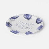 シーシェル&結婚ズベルエレガントブライダルシャワー ペーパープレート (アングル)